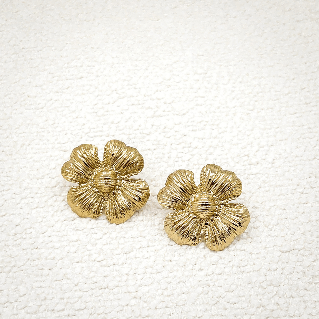 Boucles d'oreilles fleur Mia | Acier inoxydable