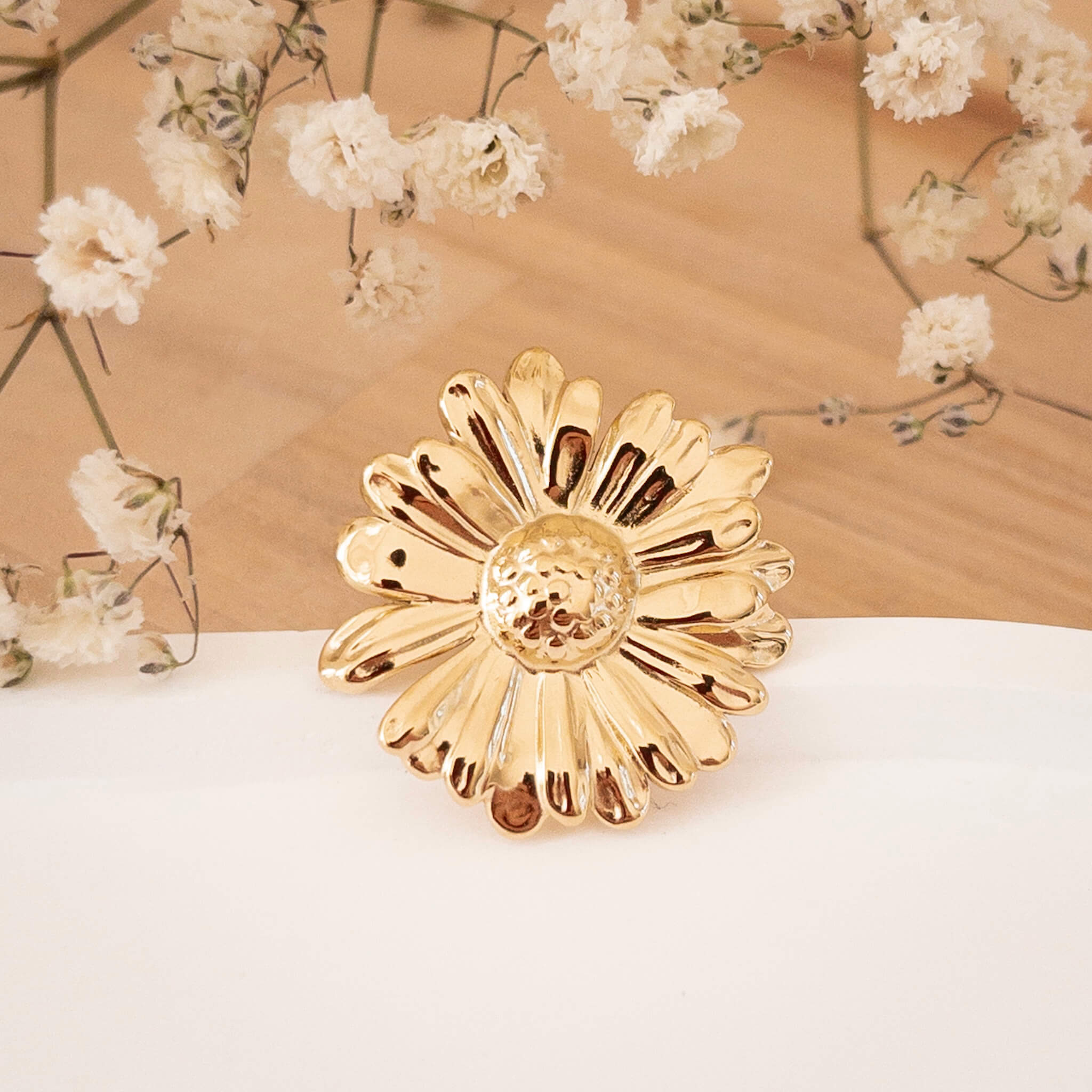 Bague marguerite Zoé | Acier inoxydable