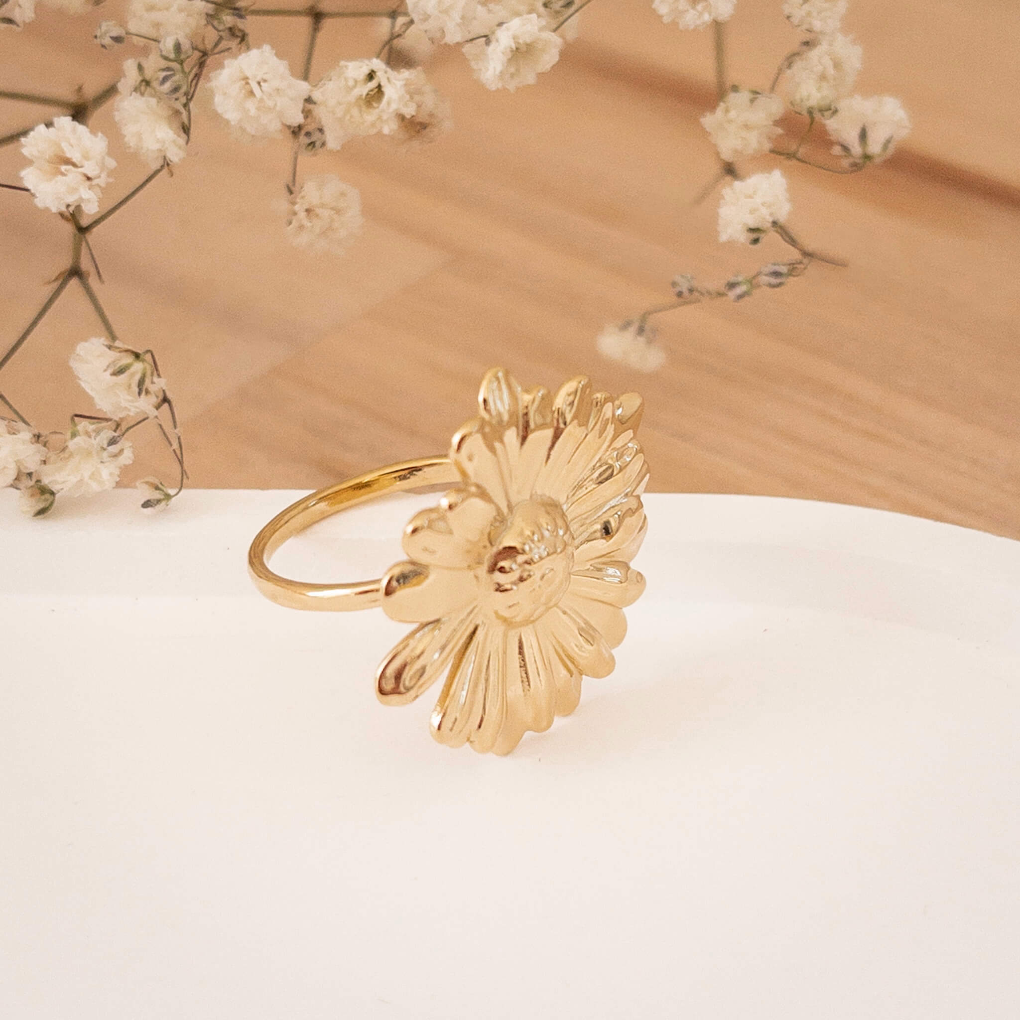 Bague marguerite Zoé | Acier inoxydable
