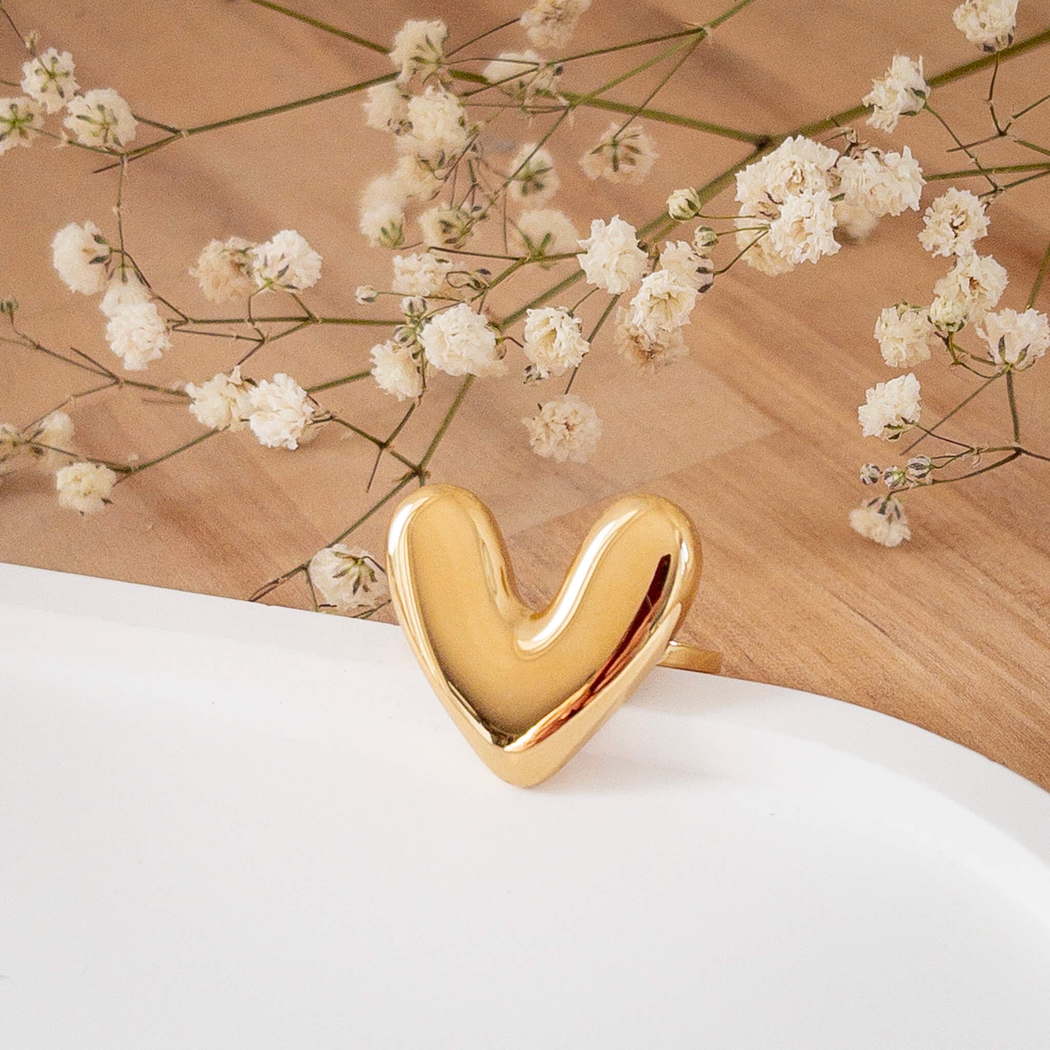 Bague coeur Bertille | Acier inoxydable
