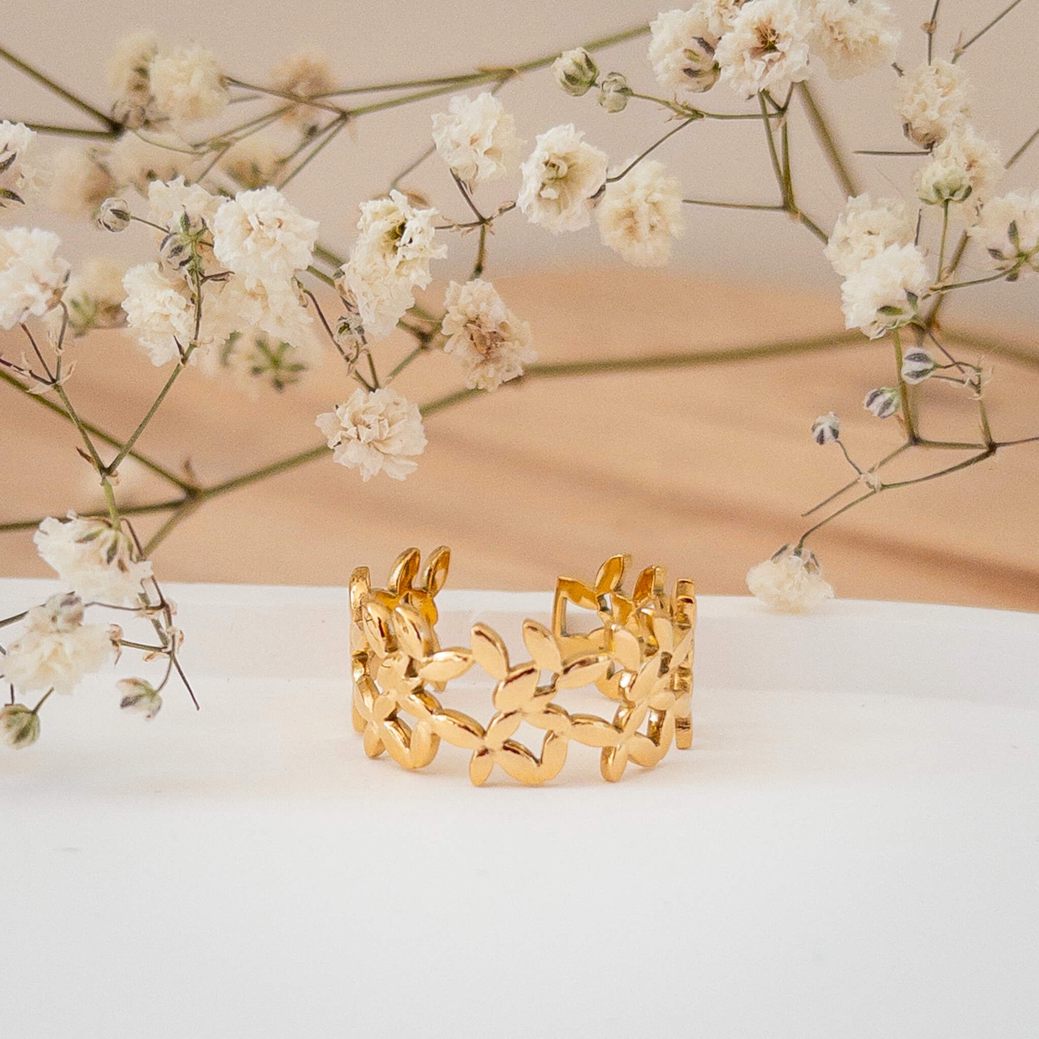 Bague petites fleurs Honorine | Acier inoxydable