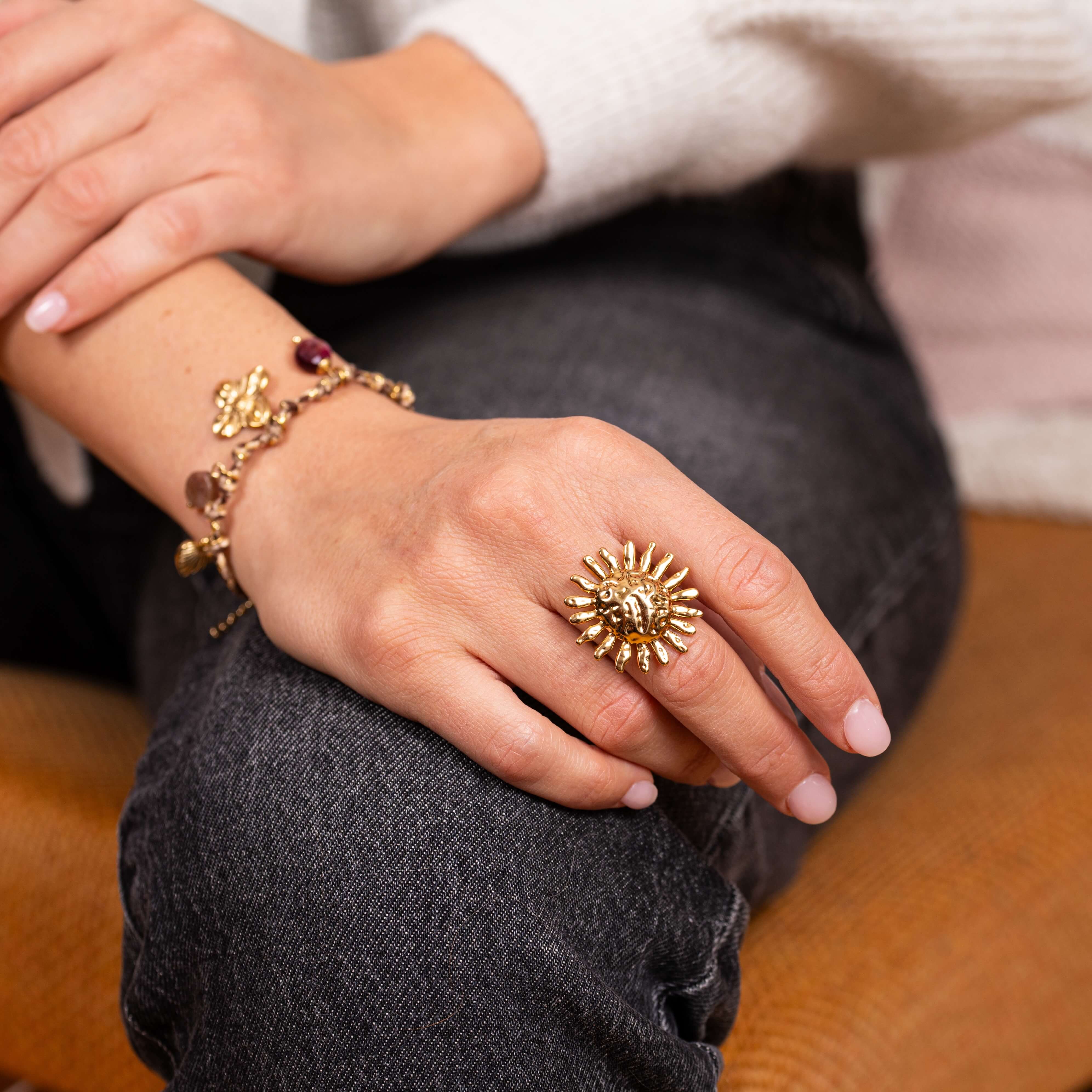 Bague soleil Albane | Acier inoxydable