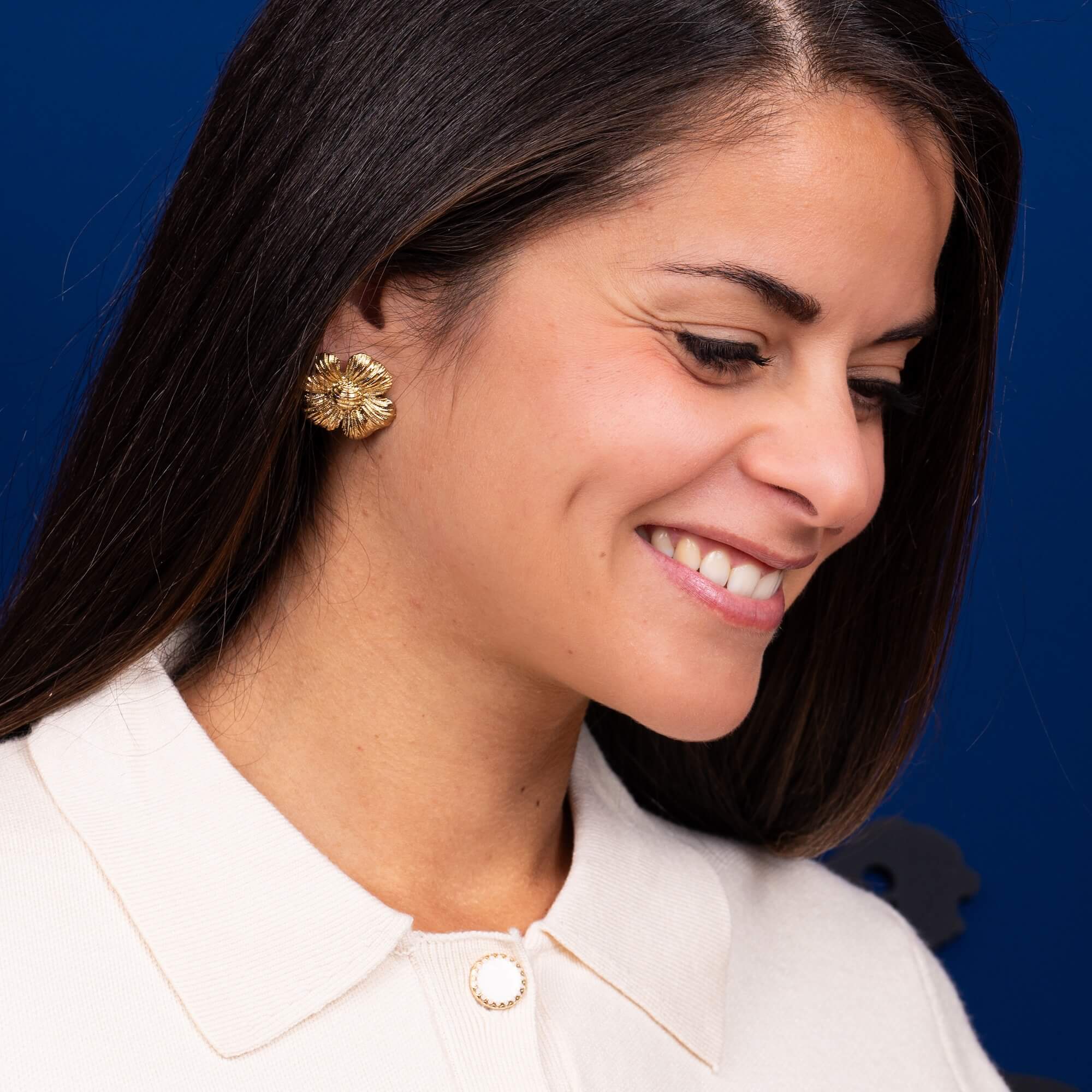 Boucles d'oreilles fleur Mia | Acier inoxydable