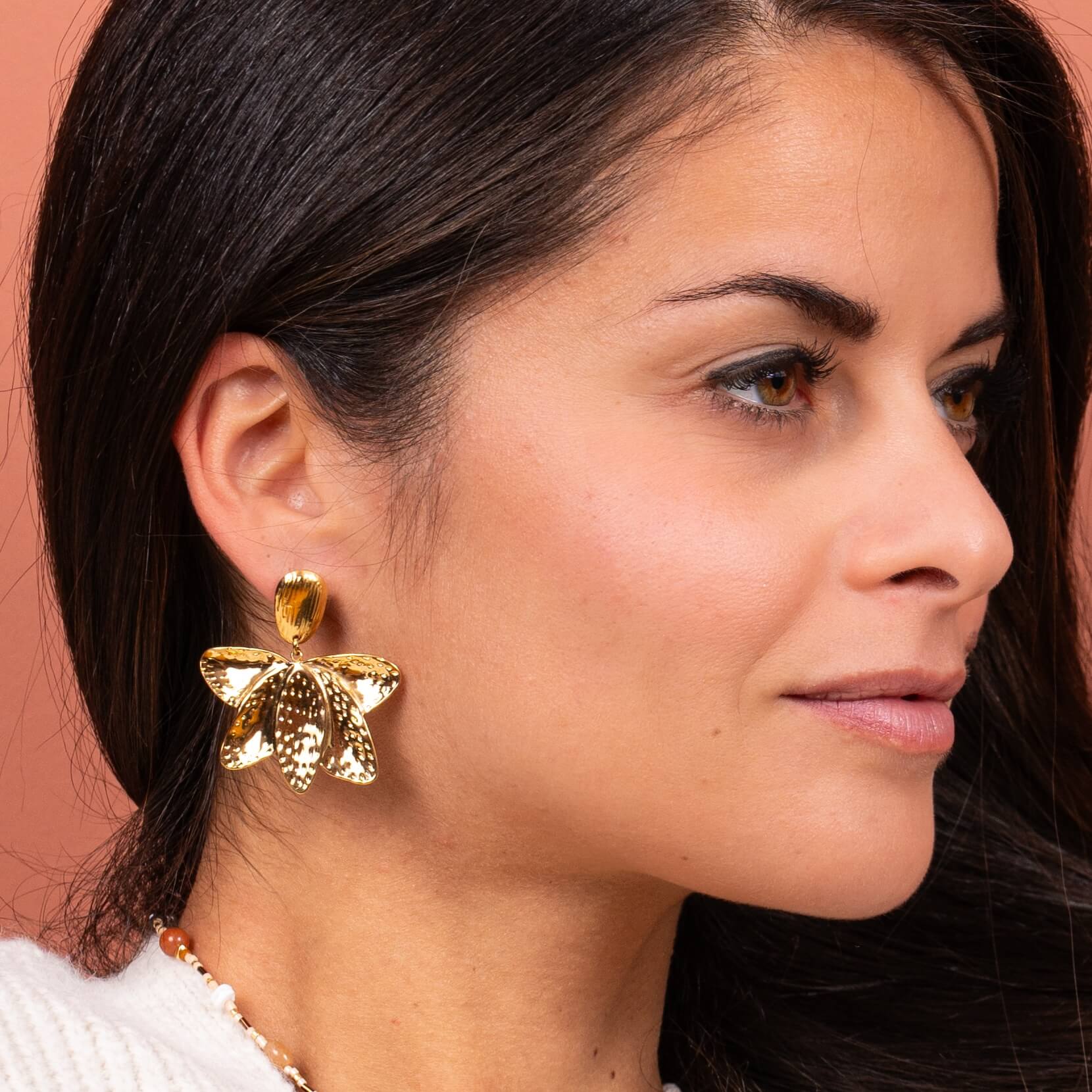Boucles d'oreilles pendantes Domitille | Acier inoxydable