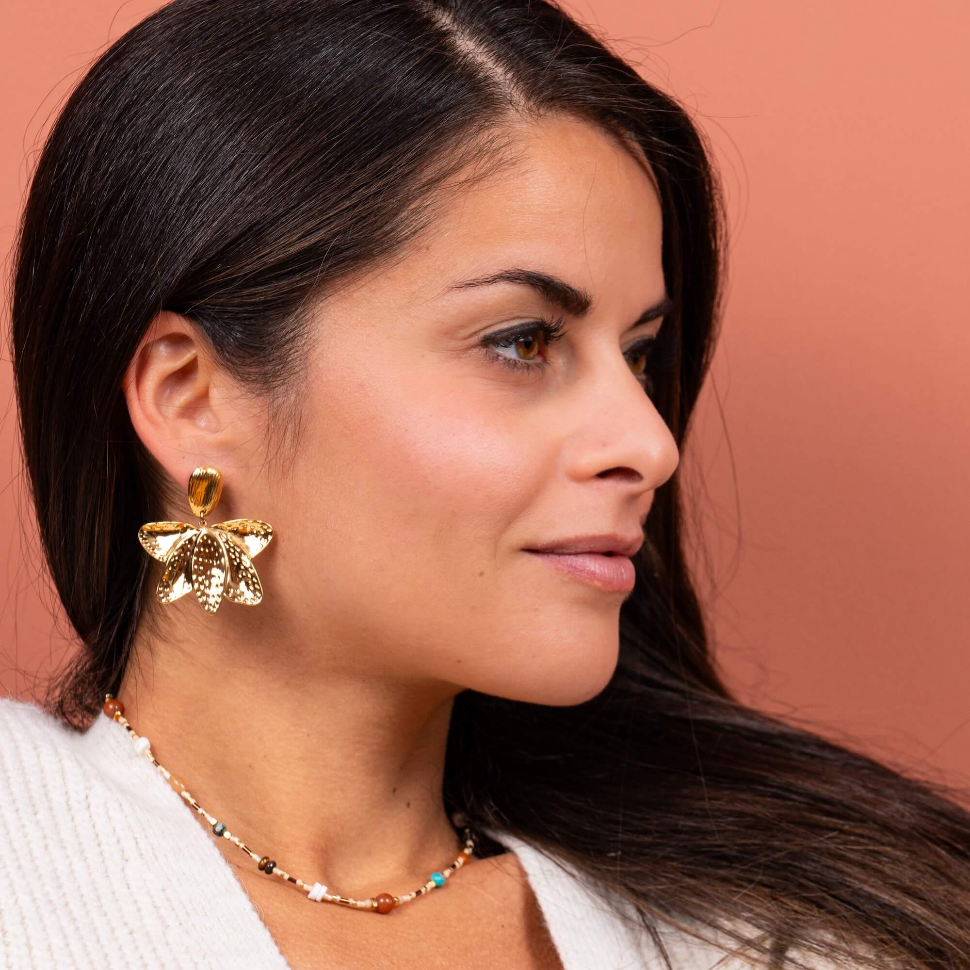 Boucles d'oreilles pendantes Domitille | Acier inoxydable