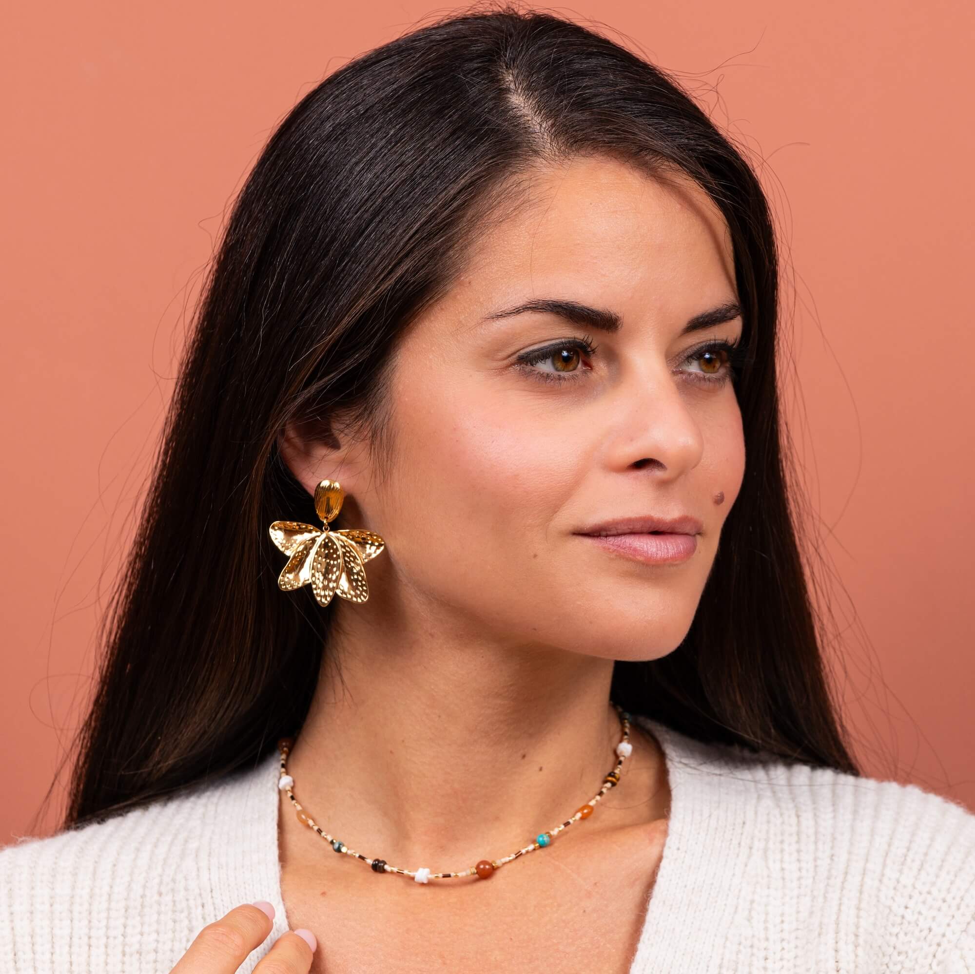 Boucles d'oreilles pendantes Domitille | Acier inoxydable