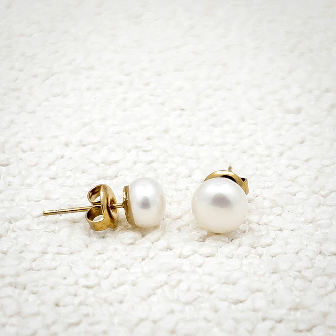 Boucles d'oreilles Claudia perles de culture | Acier inoxydable